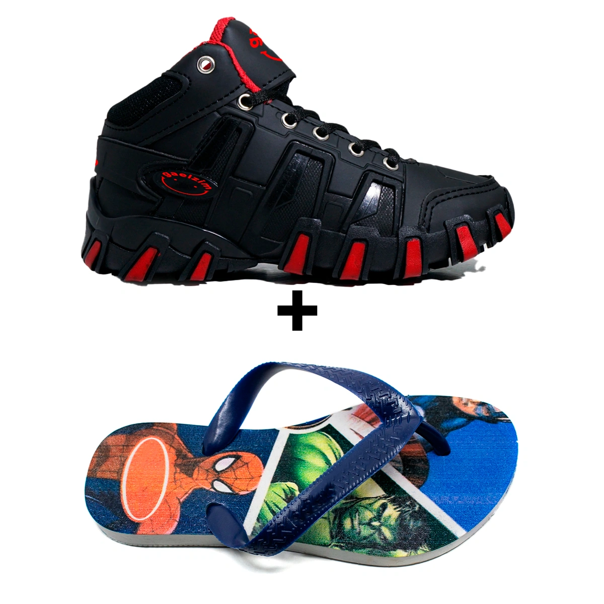 Kit Menino Tênis Infantil Botinha + Chinelo Infantil Heróis - Imagem 22