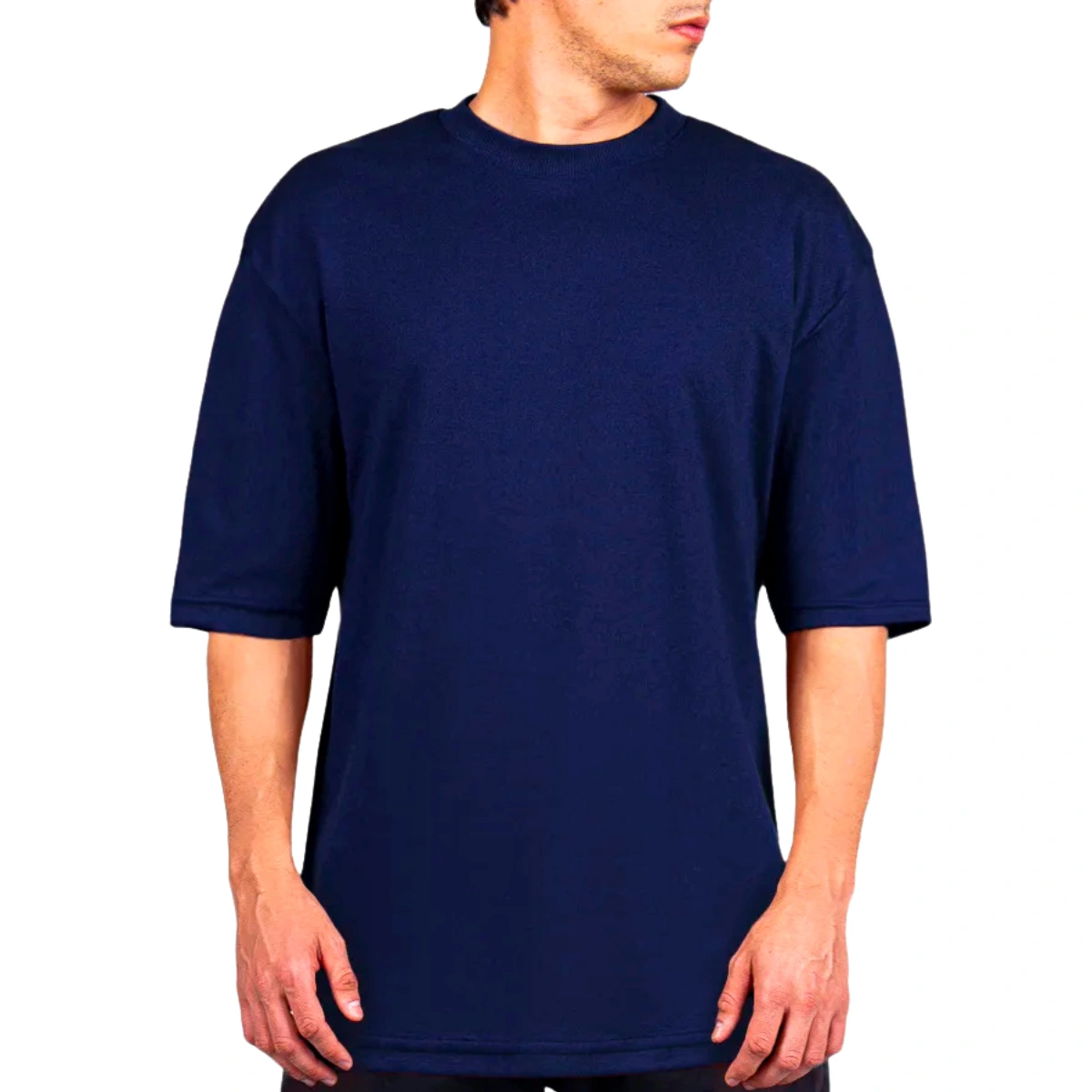 Camiseta Masculina Oversized Básica 100% Algodão Premium Alta Qualidade - Imagem 9