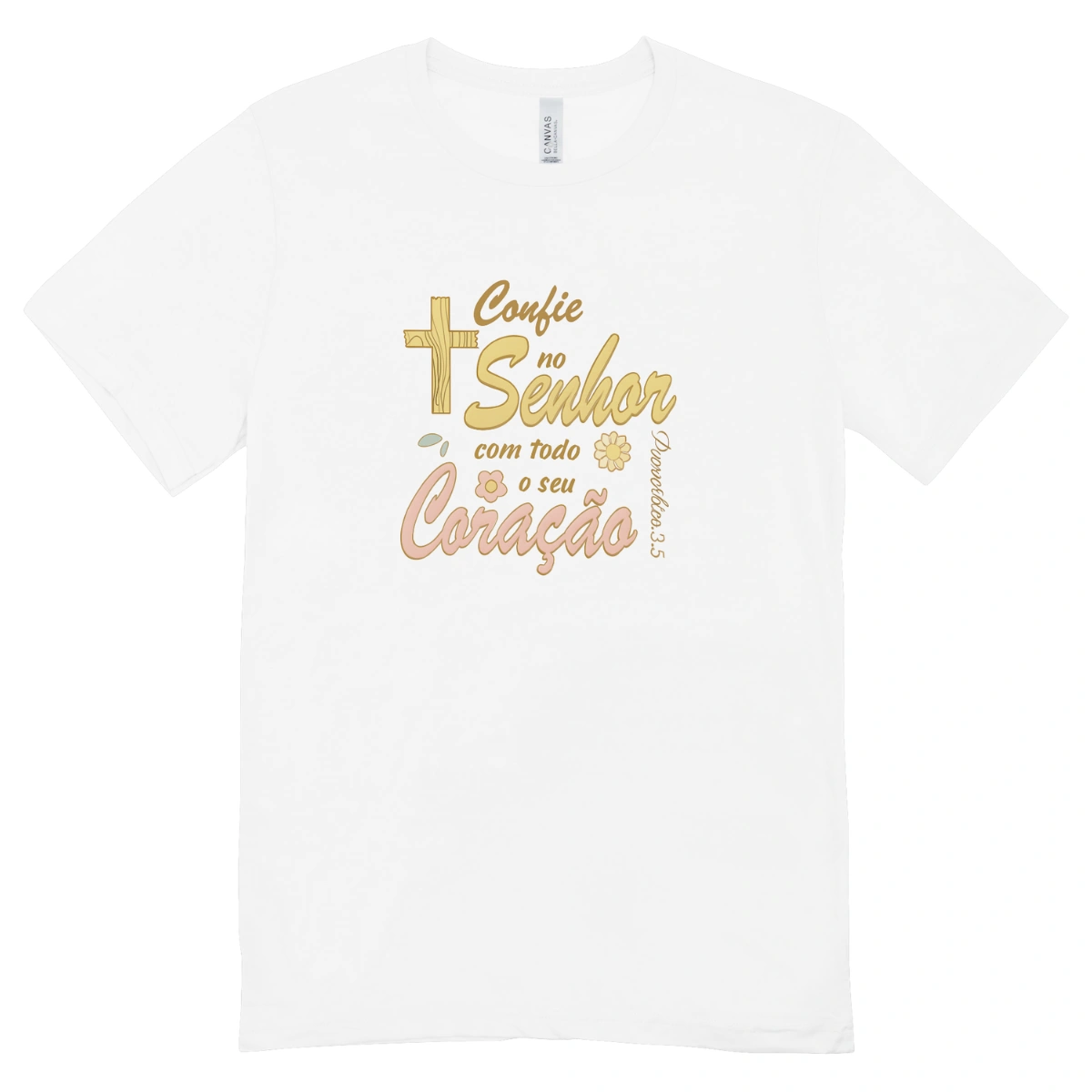 Camisa Feminina Baby Look Confie No Senhor