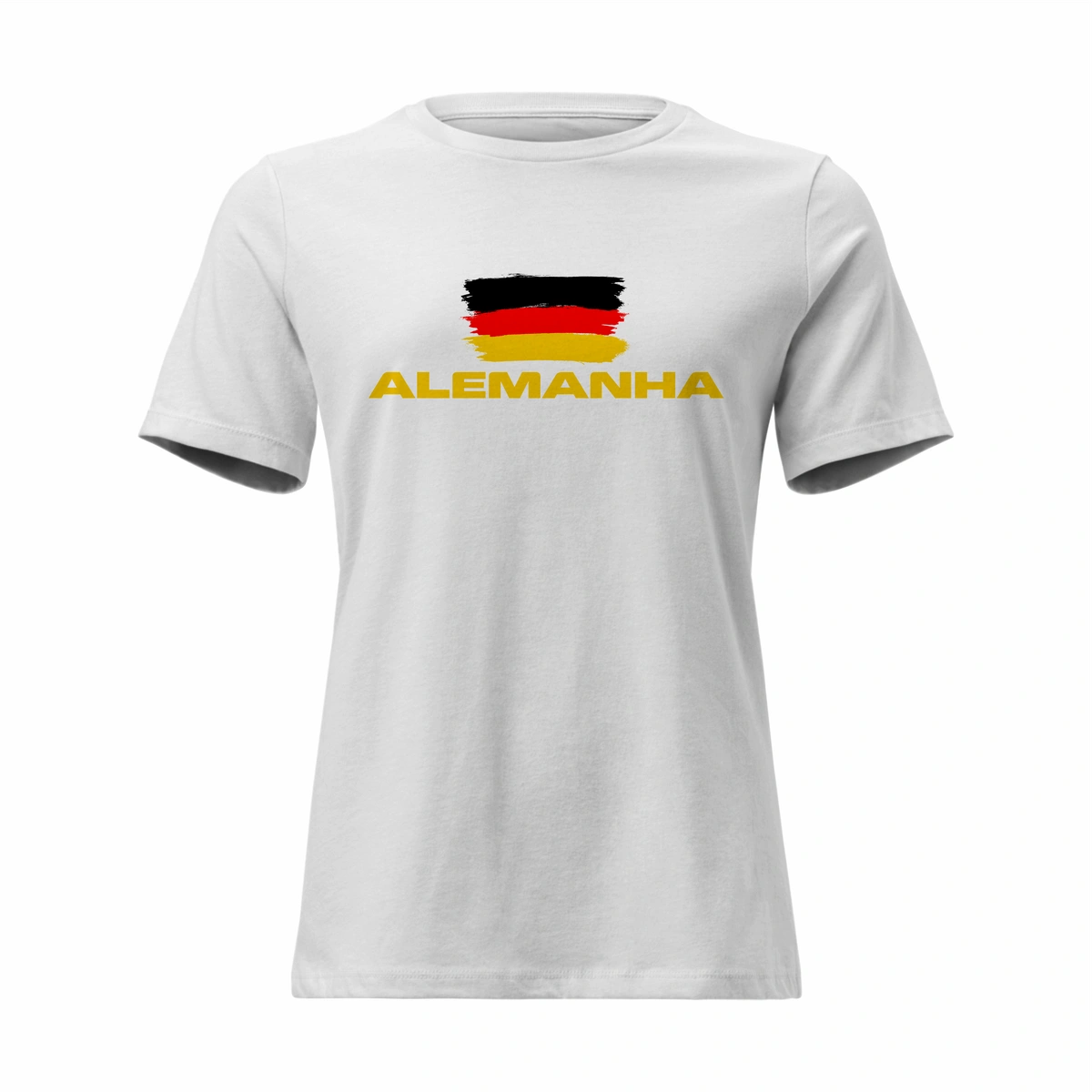 Camisa Feminina Baby Look Bandeira da Alemanha