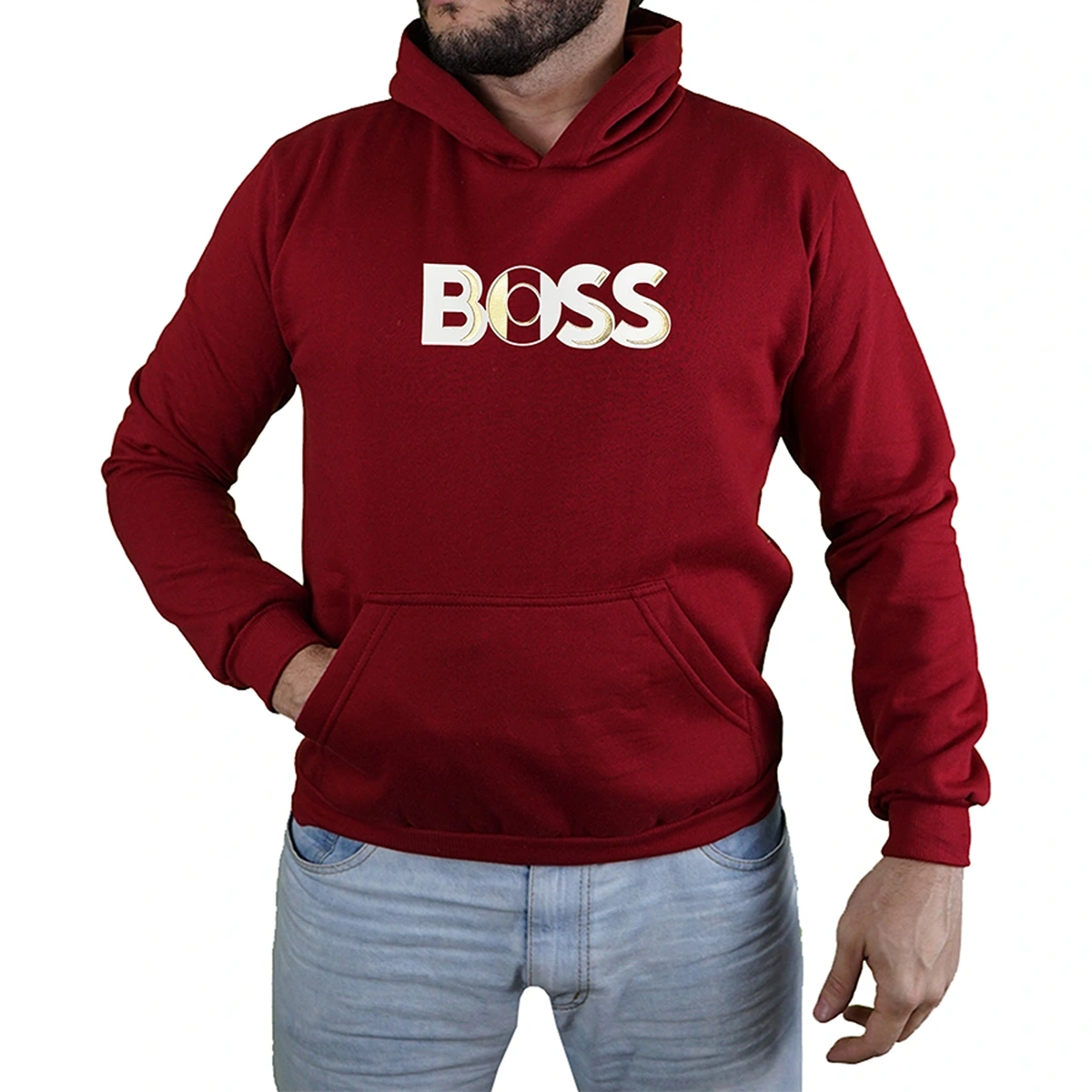 Blusa Moletom Hugo Boss Gold Com Capuz Premium - Imagem 13