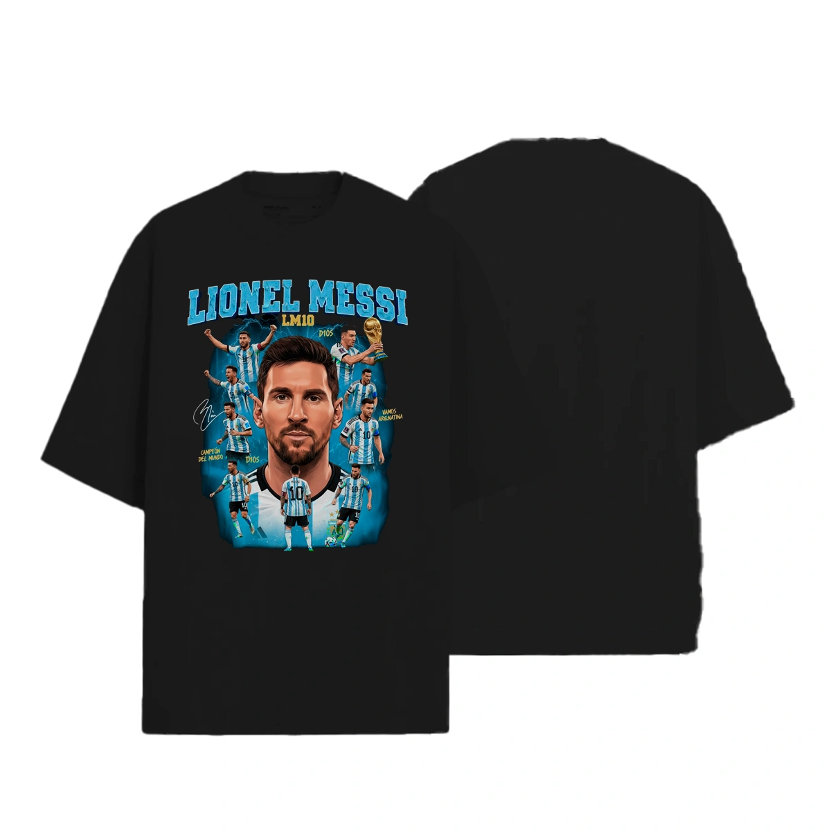 Camiseta Masculina Oversized Messi Argentina - Imagem 3