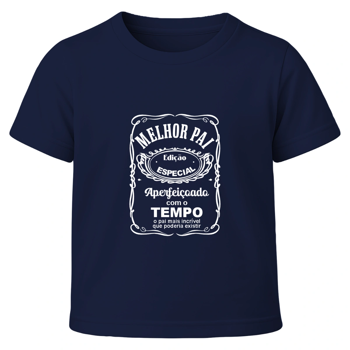 Camiseta Infantil Menino Dia dos Pais Melhor Pai Edição Especial Aperfeiçoada Com O Tempo