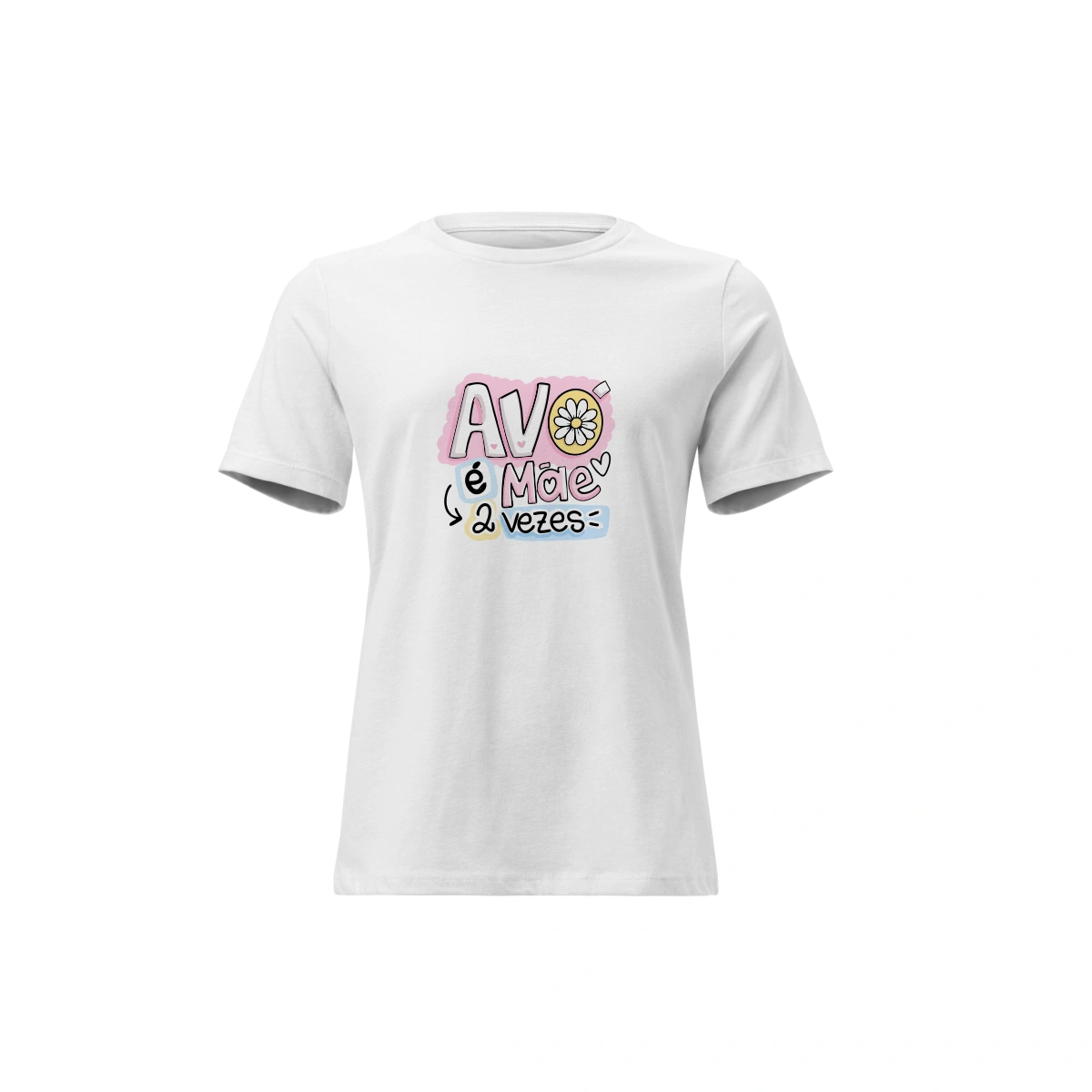Camisa Feminina Baby Look Dia dos Avós Avó é Mãe 2 Vezes