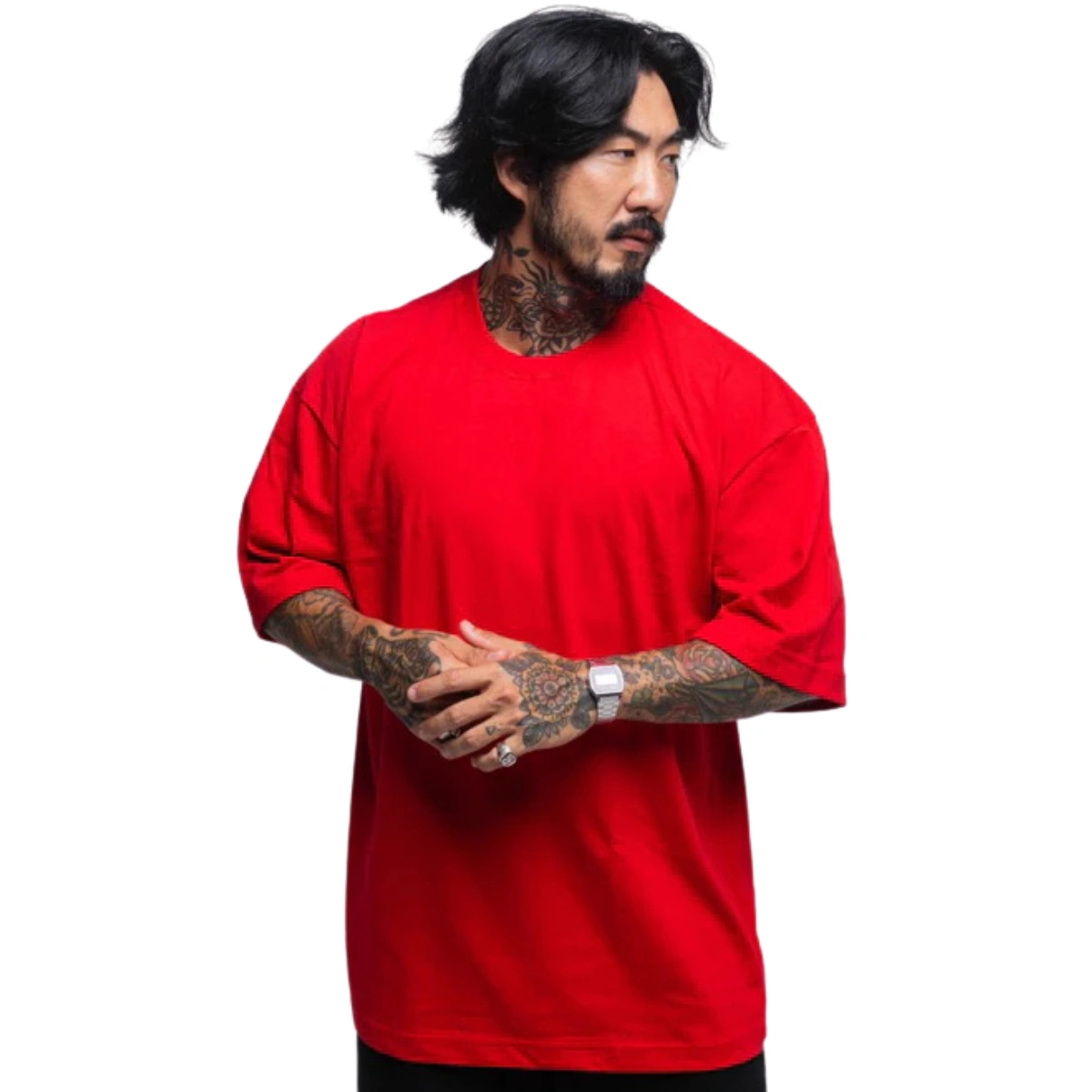 Camiseta Masculina Oversized Básica 100% Algodão Premium Alta Qualidade - Imagem 20