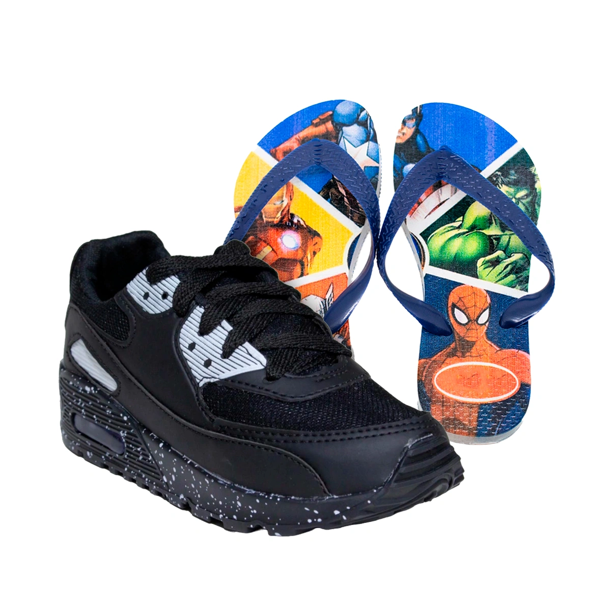 Kit Menino Tênis Infantil Max AIR + Chinelo Infantil Heróis - Imagem 7