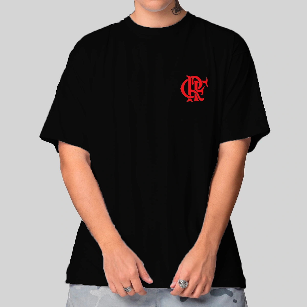Camiseta Masculina Oversized Flamengo