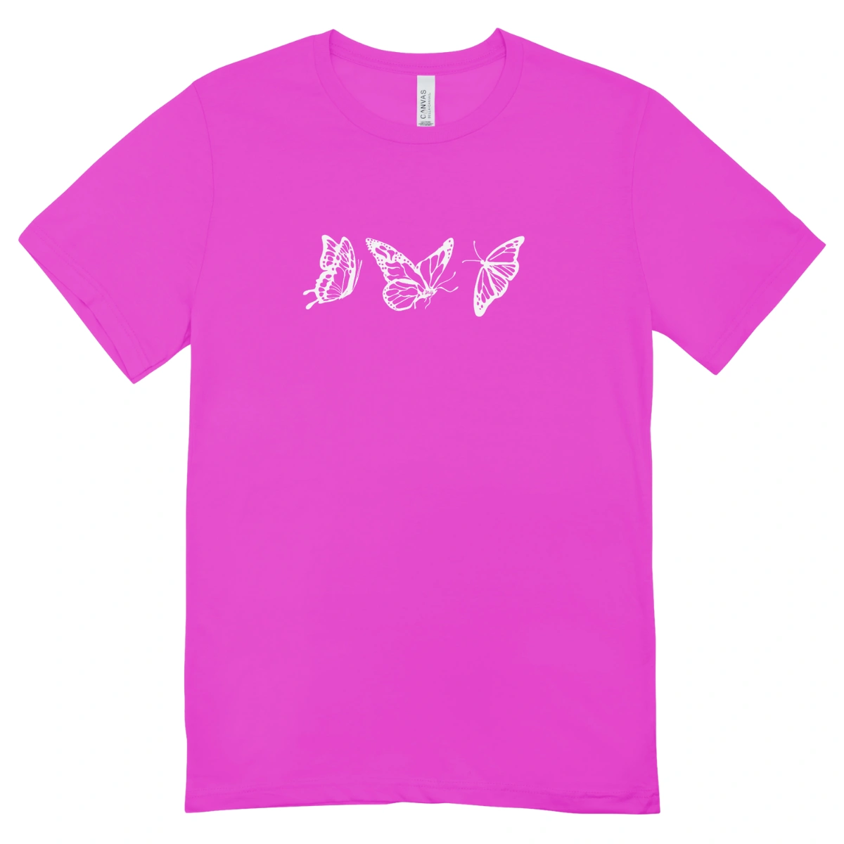 Camisa Feminina Baby Look De Borboletas - Imagem 11