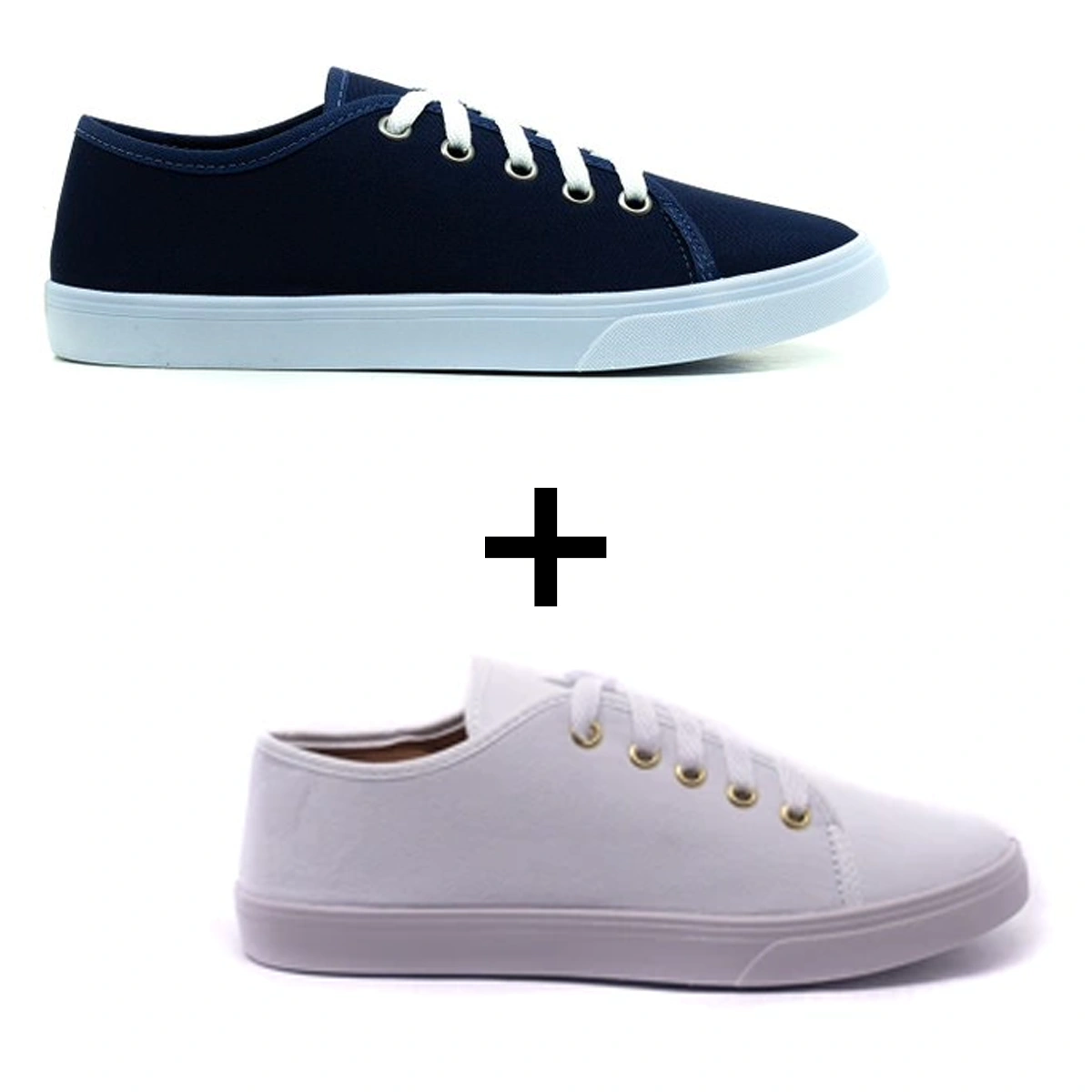 Kit 2 Pares De Tênis Feminino Casual Liso - Imagem 6