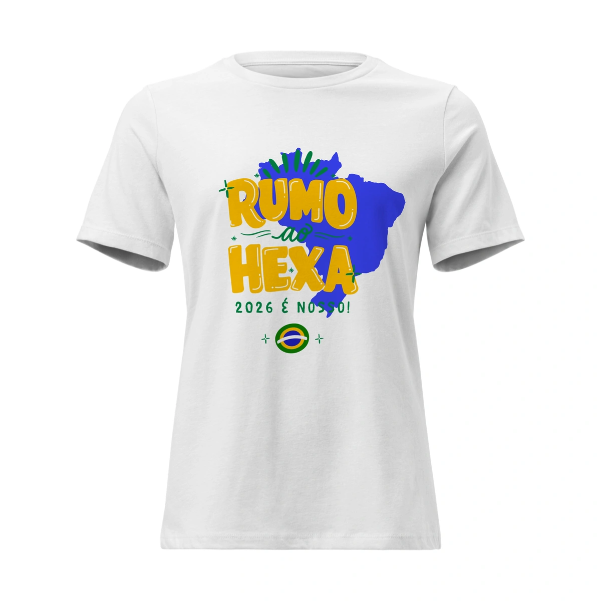 Camisa Feminina Baby Look Rumo ao Hexa 2026 é Nosso