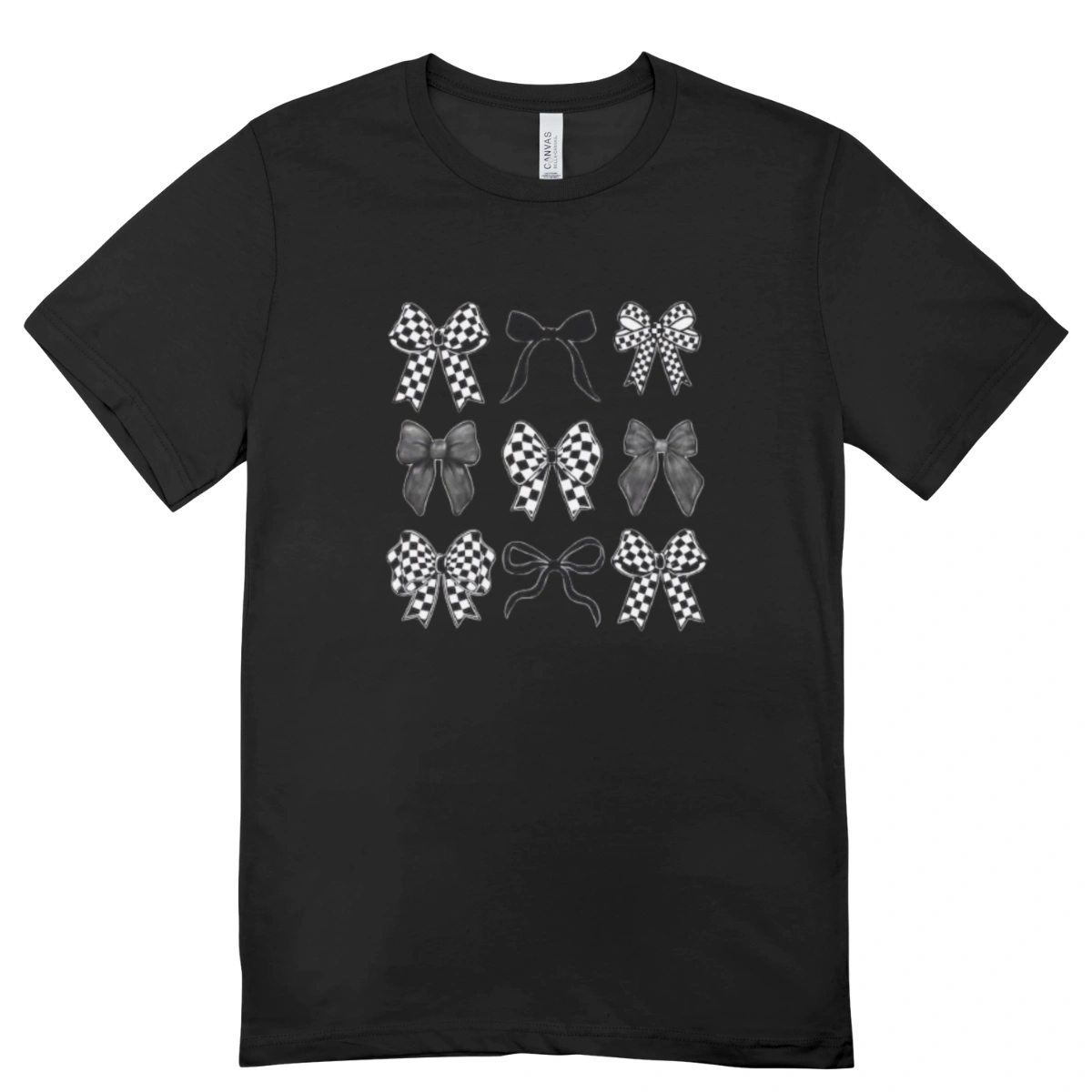 Camisa Feminina Baby Look Laço Xadrez