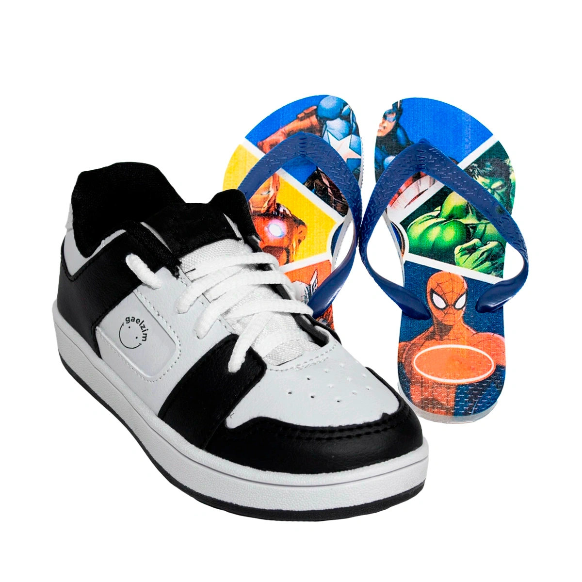Tênis Infantil Gaelzim Skatista + Chinelo Infantil Heróis - Imagem 7