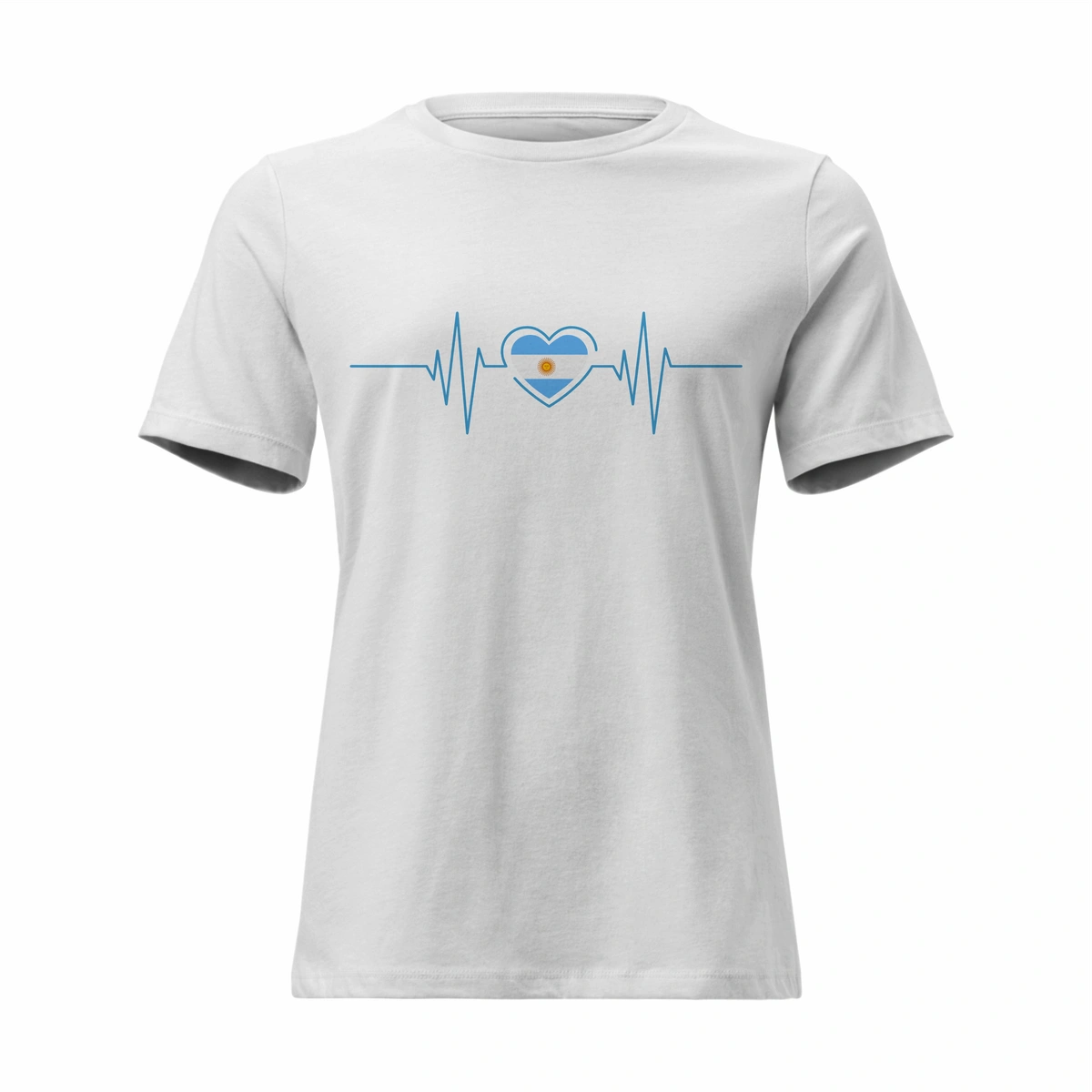 Camisa Feminina Baby Look Coração Argentino