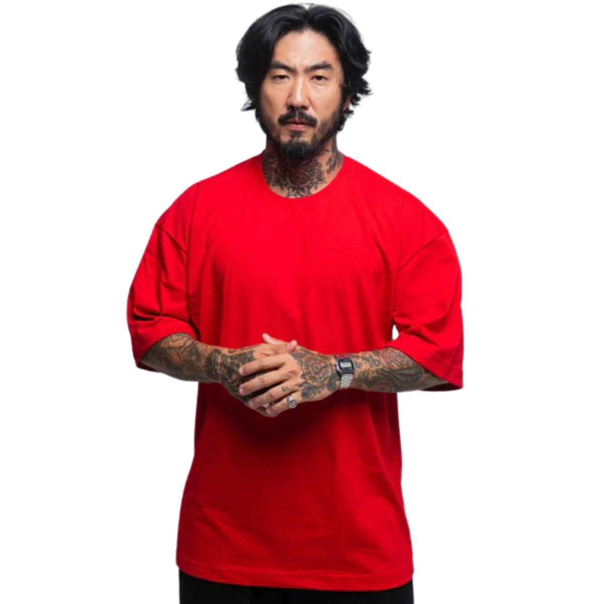 Camiseta Masculina Oversized Básica 100% Algodão Premium Alta Qualidade - Imagem 15