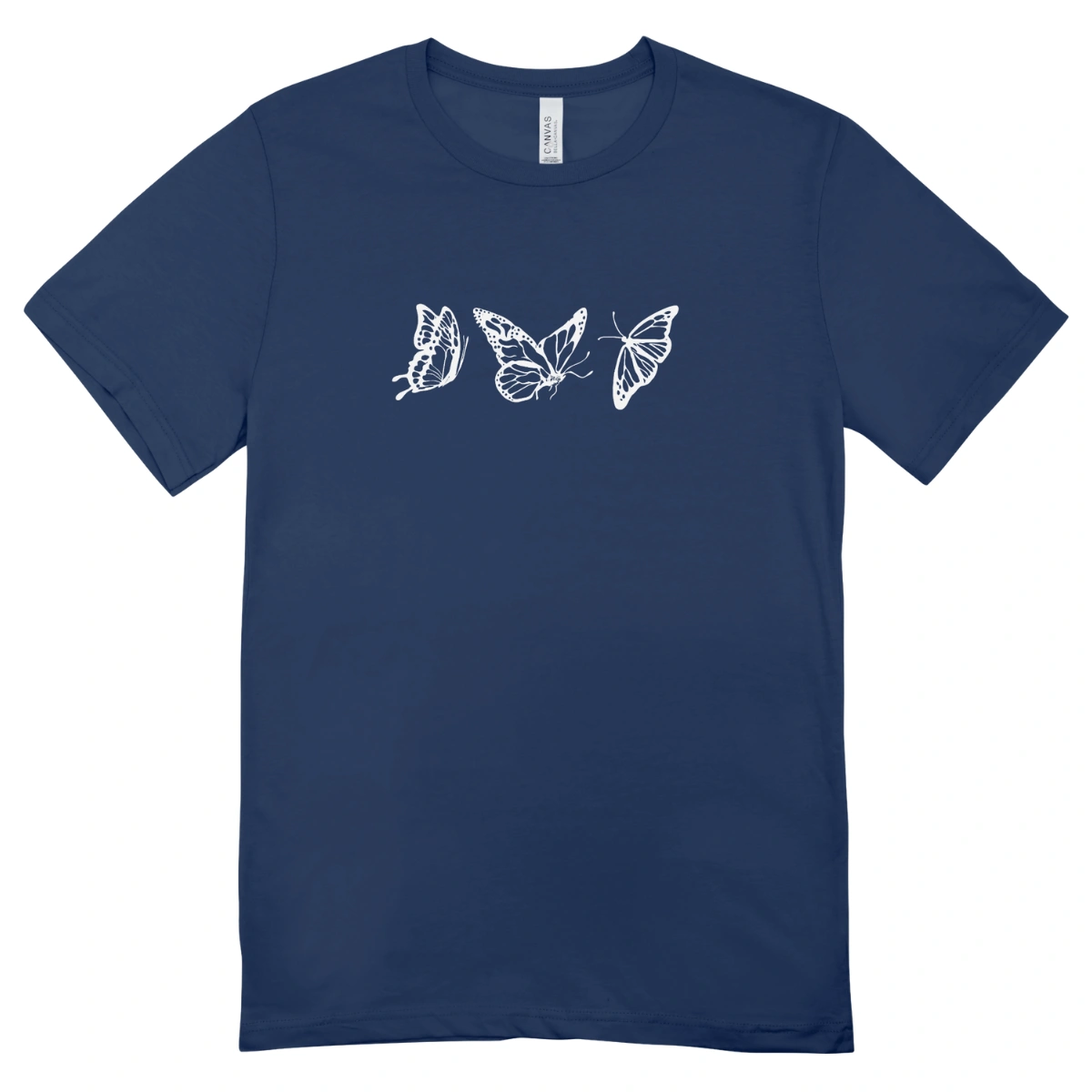 Camisa Feminina Baby Look De Borboletas - Imagem 9