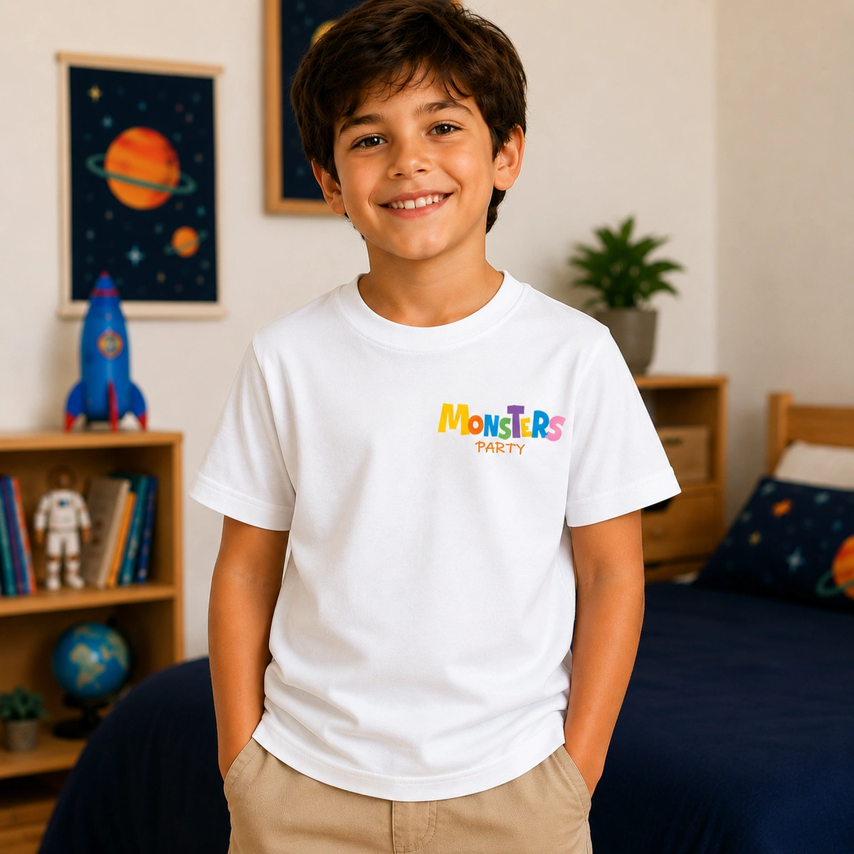 Camiseta Infantil Menino Monsters Party - Imagem 8