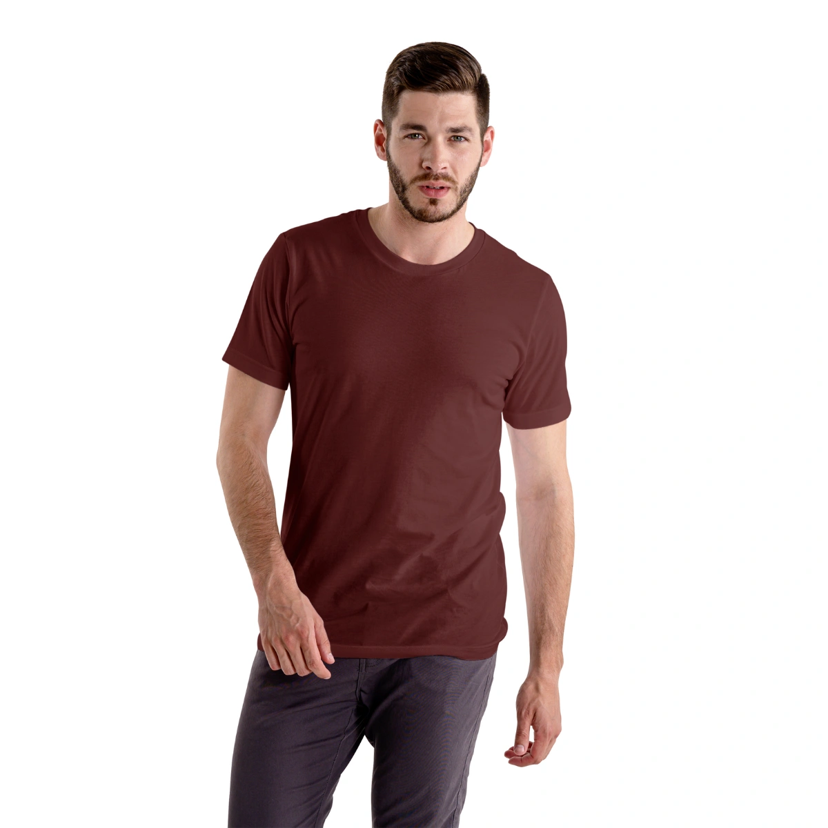 Camiseta Masculina Básica Lisa Algodão Premium - Imagem 4