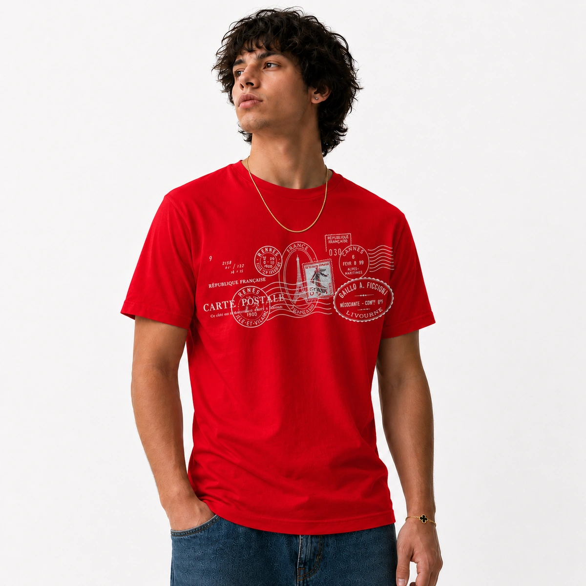 Camiseta Masculina Cartão Postal - Imagem 24