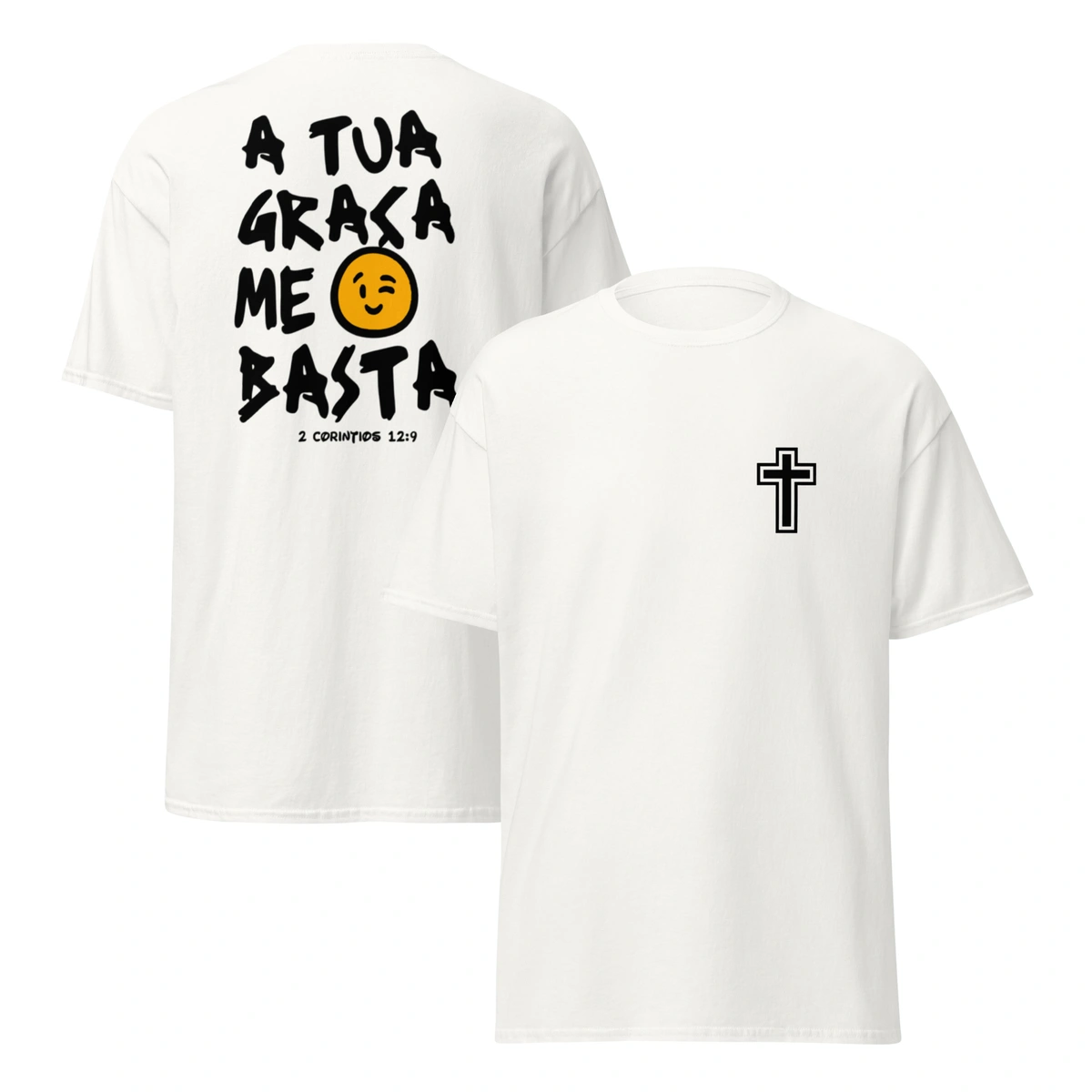 Camiseta Masculina Cristã A Tua Graça Me Basta