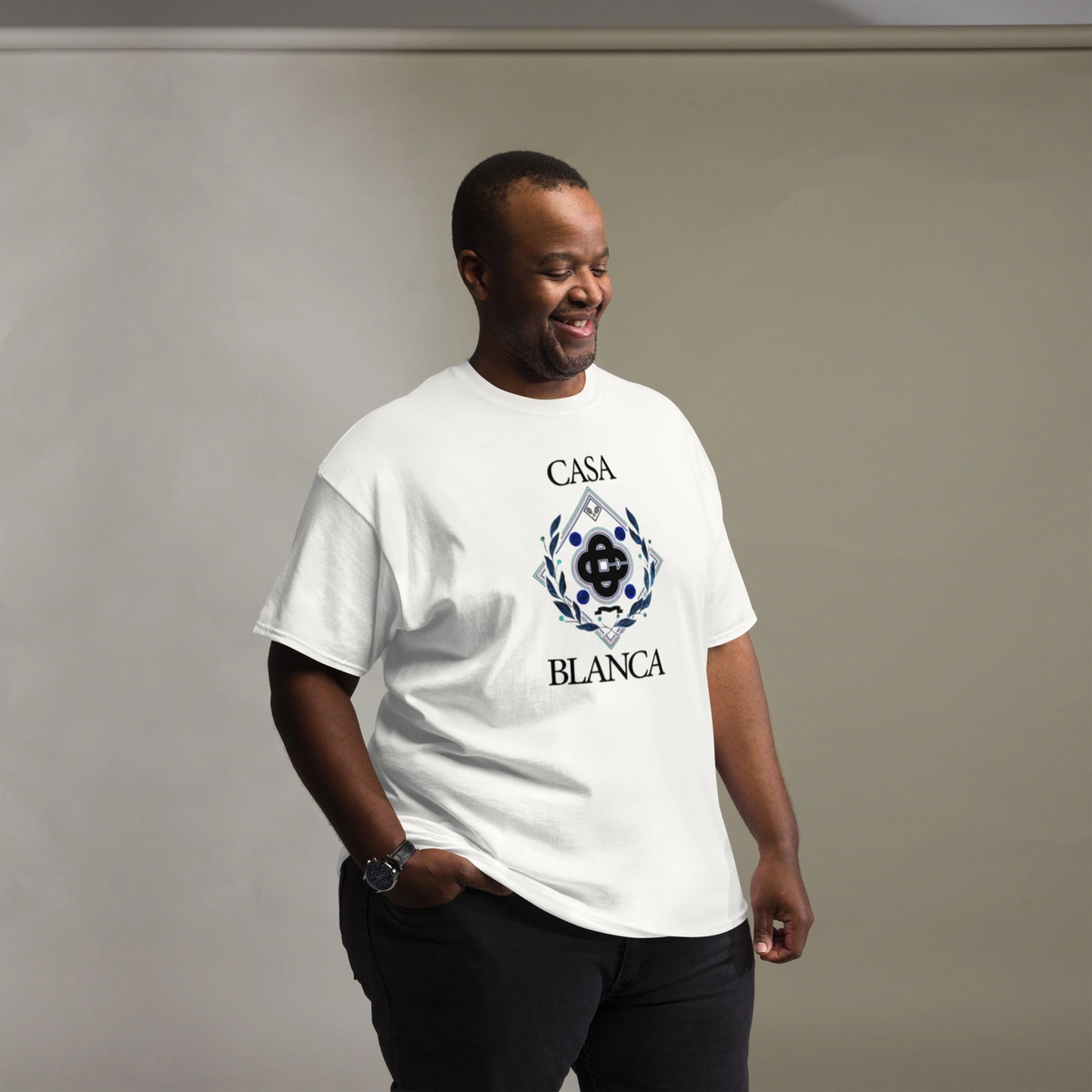 Camisa Masculina Plus Size Casa Blanca Brasão Nobre