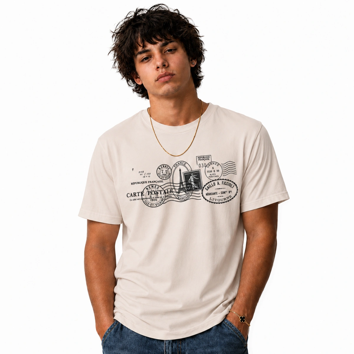 Camiseta Masculina Cartão Postal - Imagem 28