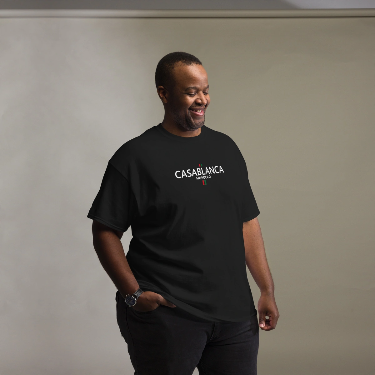 Camisa Masculina Plus Size Casa Blanca Morocco