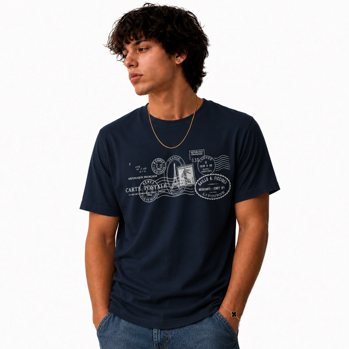 Camiseta Masculina Cartão Postal - Imagem 12