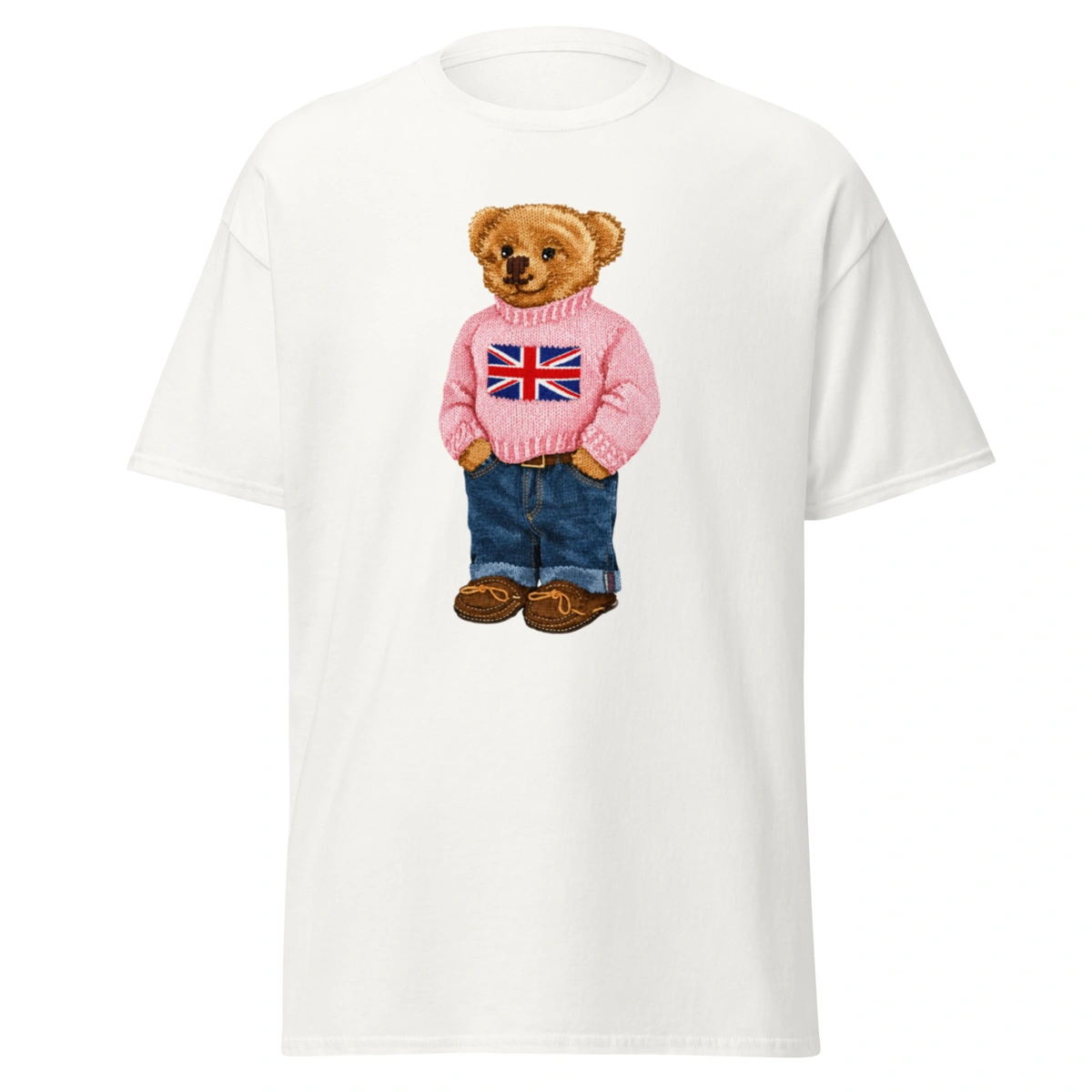 Camisa Feminina Baby Look Polo Bear Pink