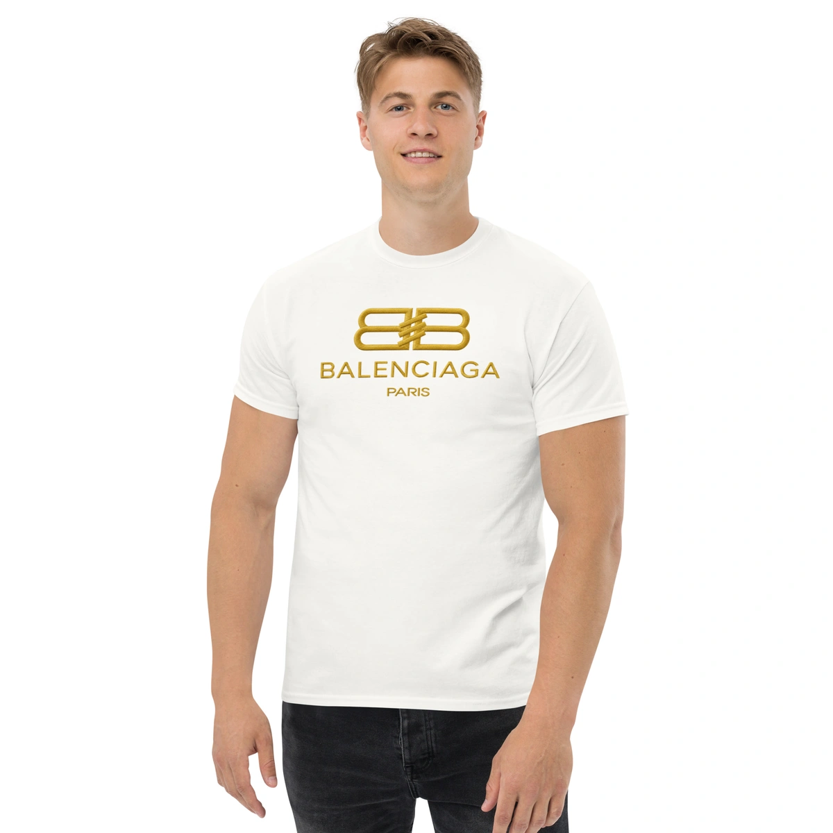 Camiseta Masculina Balenciaga Gold - Imagem 27