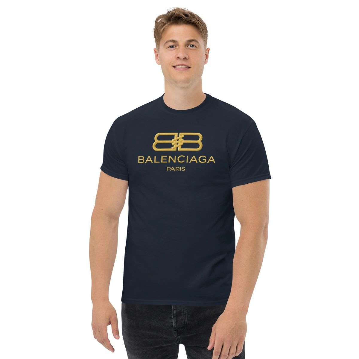 Camiseta Masculina Balenciaga Gold - Imagem 9