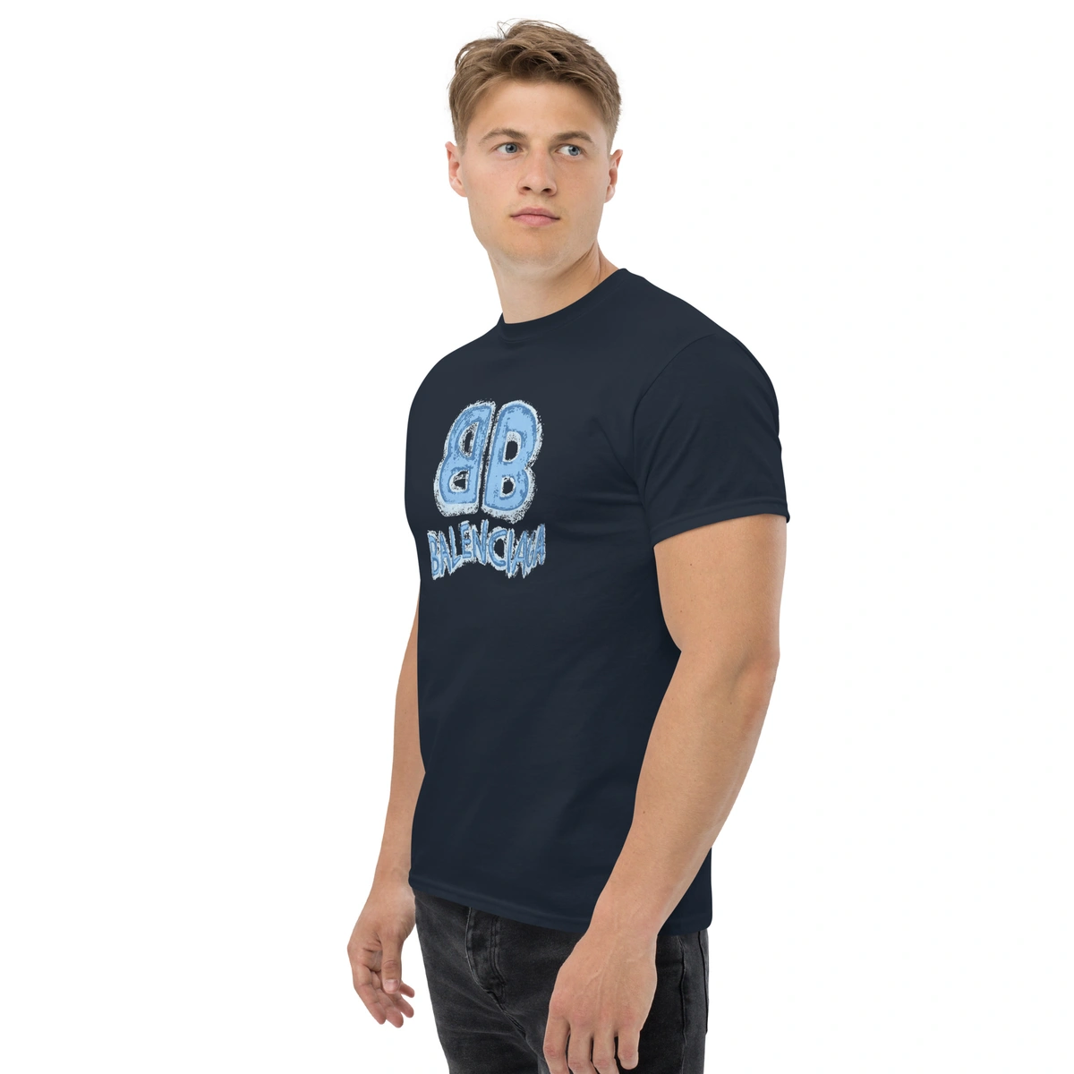 Camiseta Masculina Balenciaga Blue Edition - Imagem 12