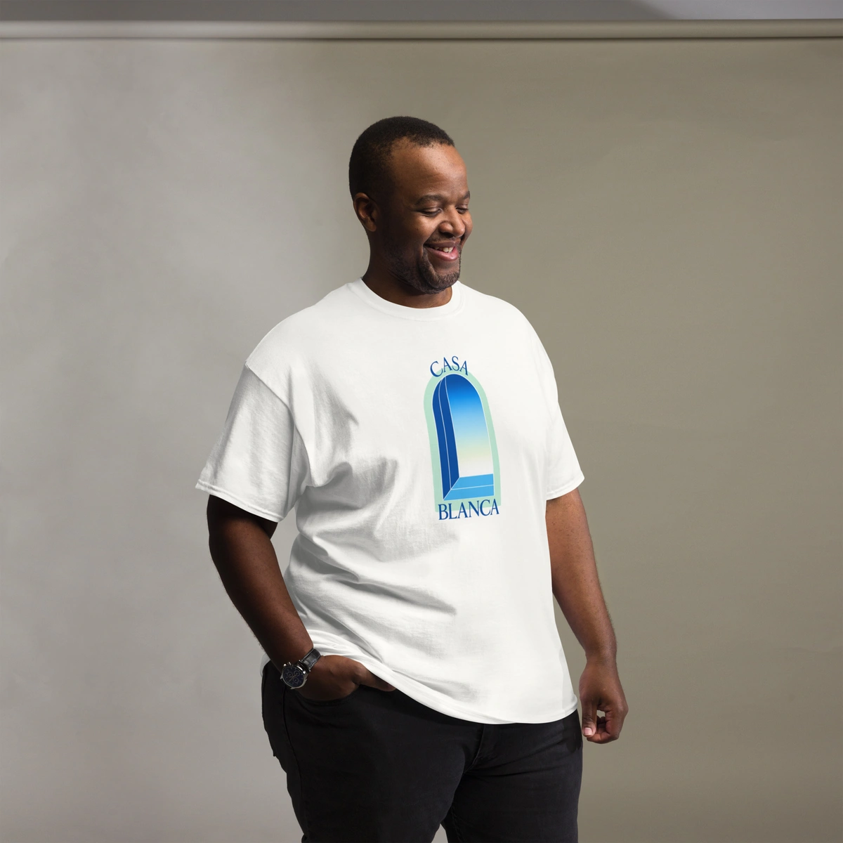 Camisa Masculina Plus Size Casa Blanca Oasis