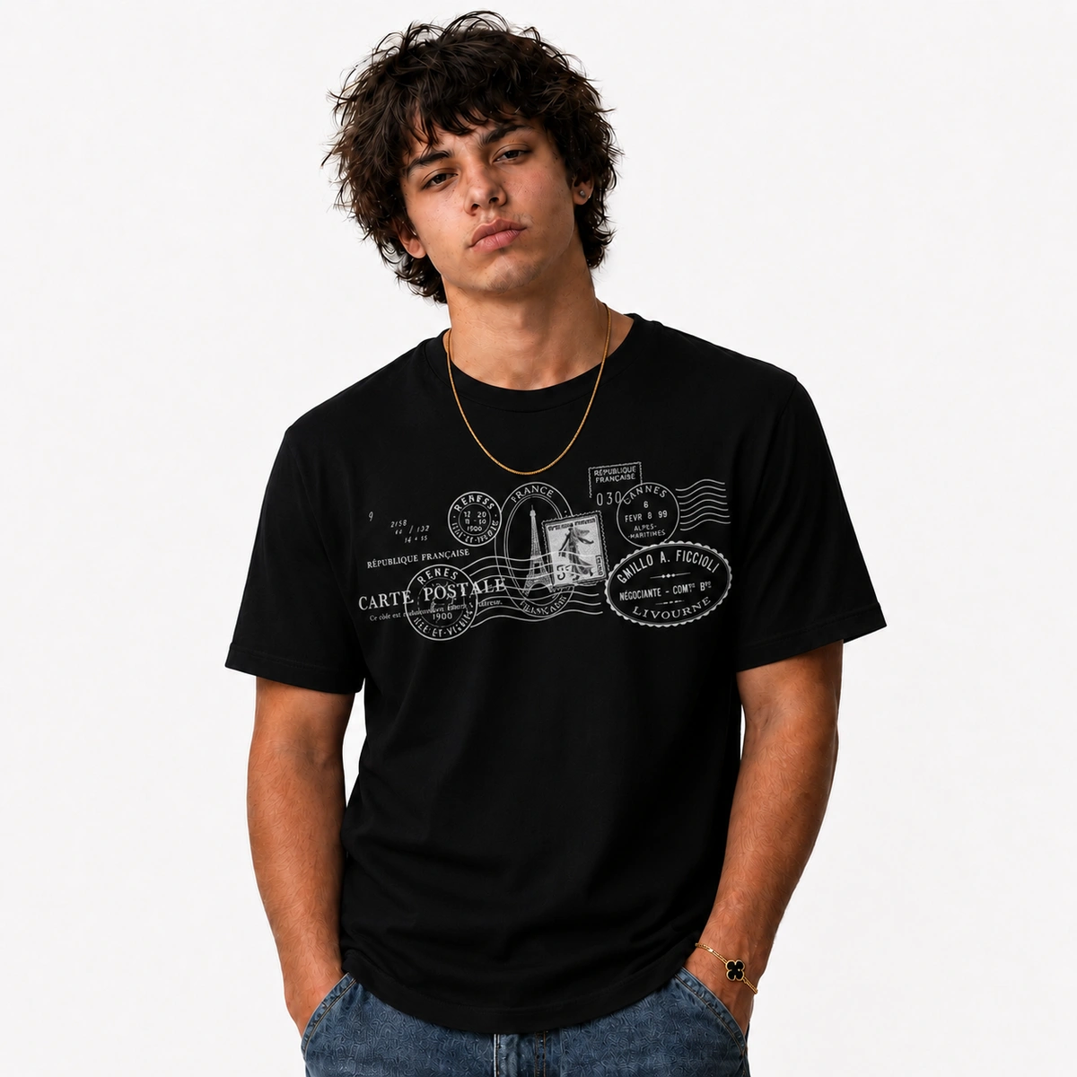 Camiseta Masculina Cartão Postal - Imagem 16