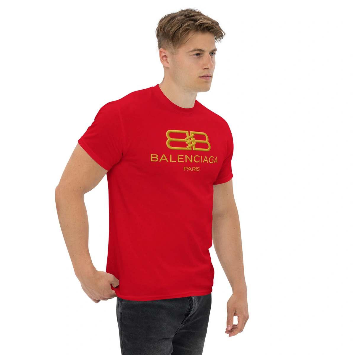 Camiseta Masculina Balenciaga Gold - Imagem 18