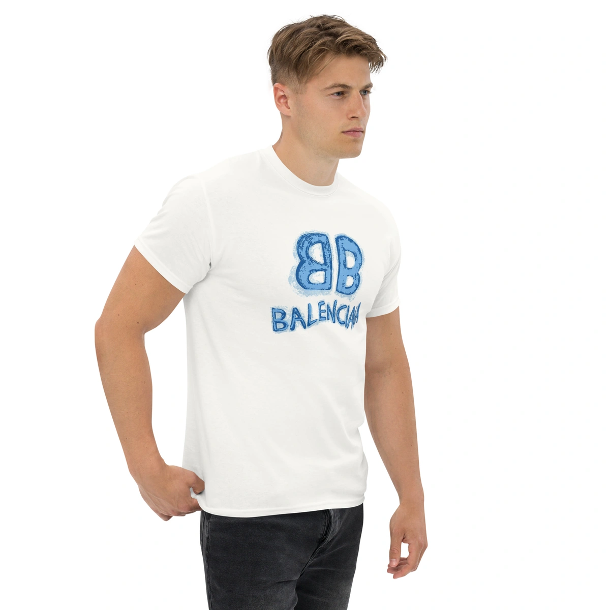 Camiseta Masculina Balenciaga Blue Edition - Imagem 30