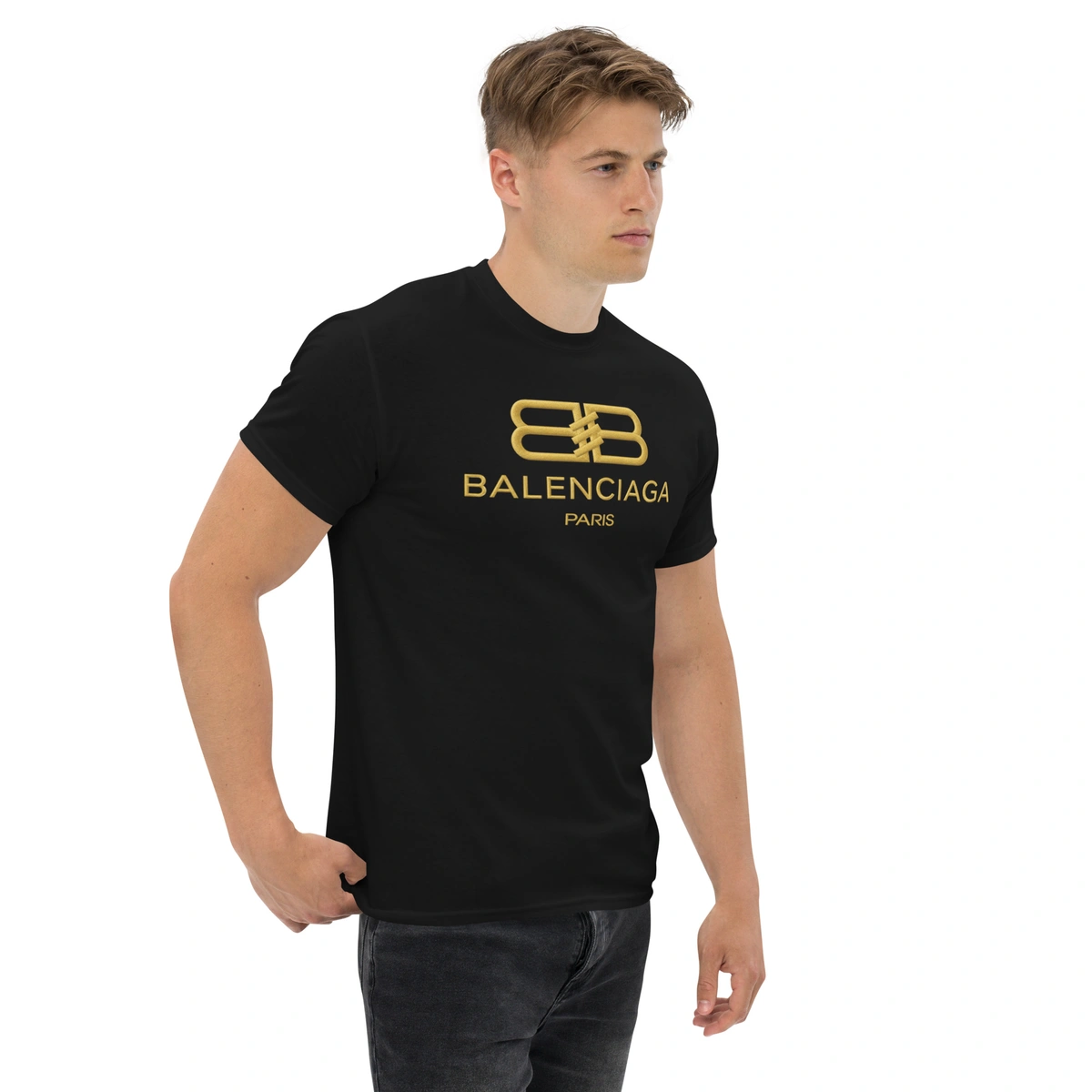 Camiseta Masculina Balenciaga Gold - Imagem 6